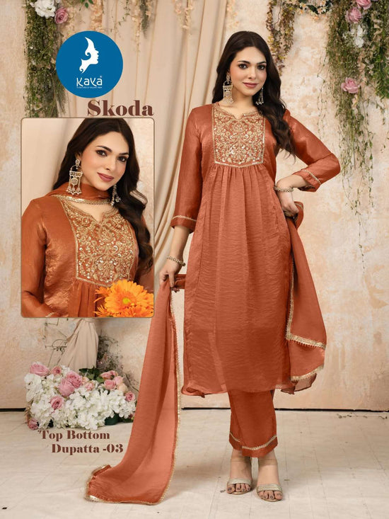 Kaya Skoda Fandy Silk Readymade Salwar Suit Set - Amrah Wholesale