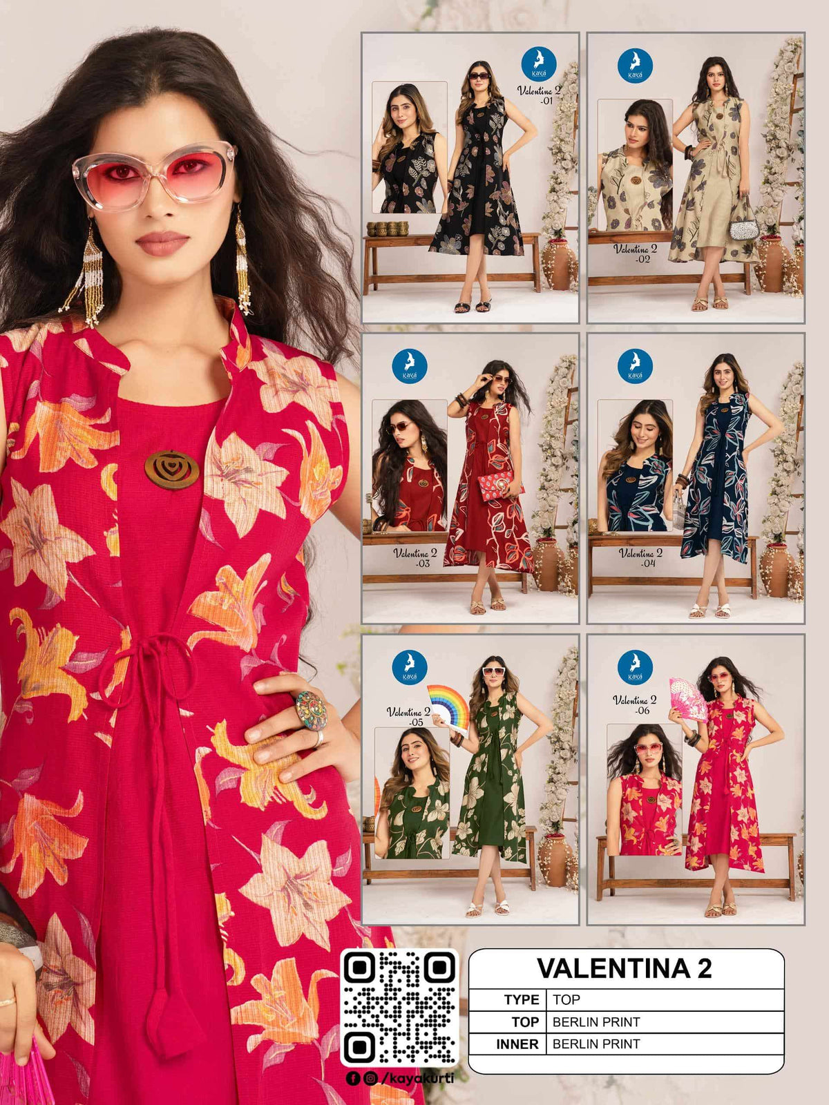 Kaya Valentina Vol 2 Kurti - Amrah Wholesale