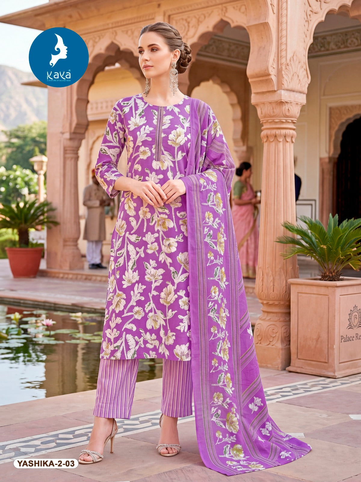 Kaya Yashika Vol 2 Cotton Printed Kurti Pant Dupatta Set