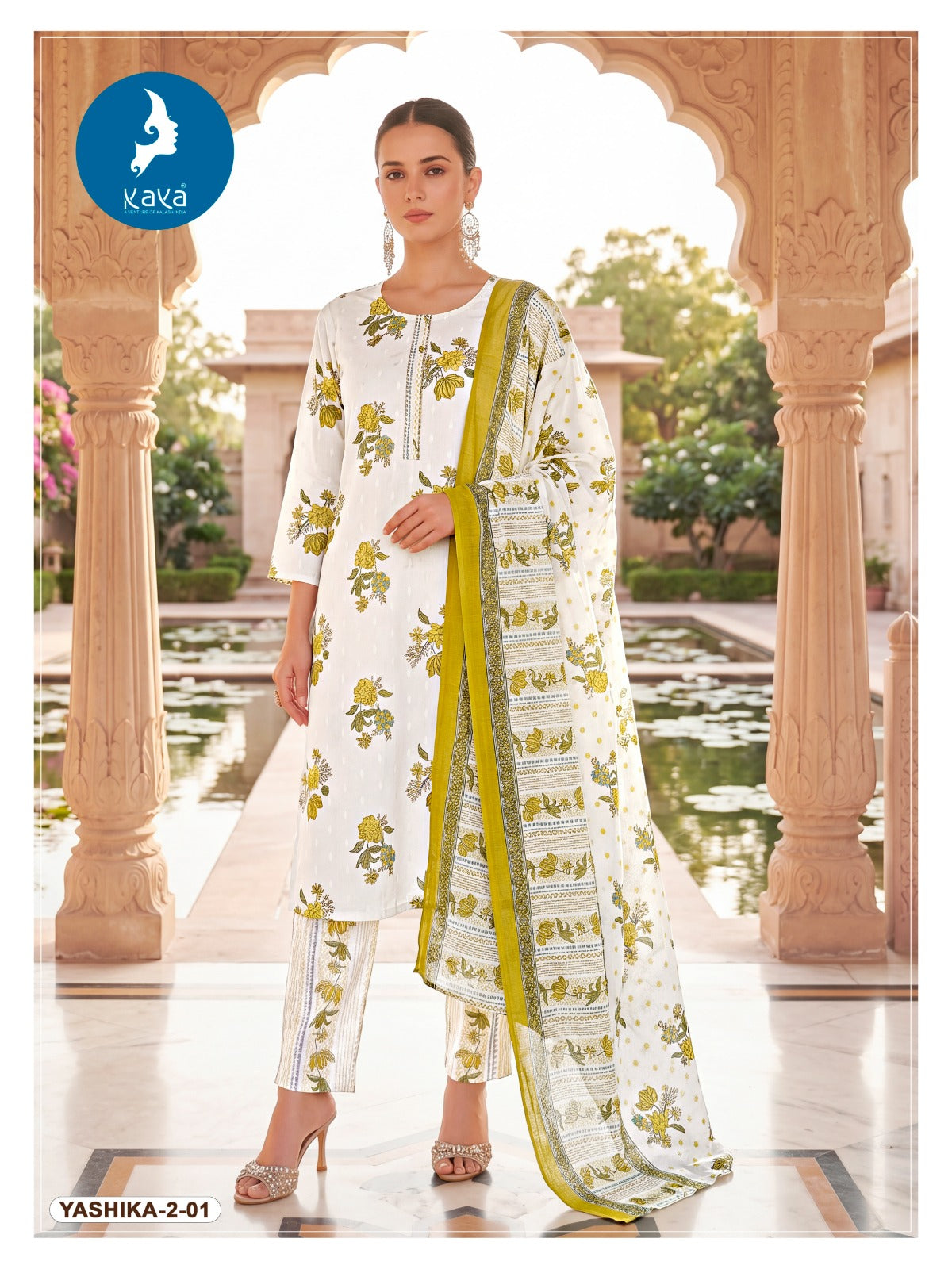 Kaya Yashika Vol 2 Cotton Printed Kurti Pant Dupatta Set