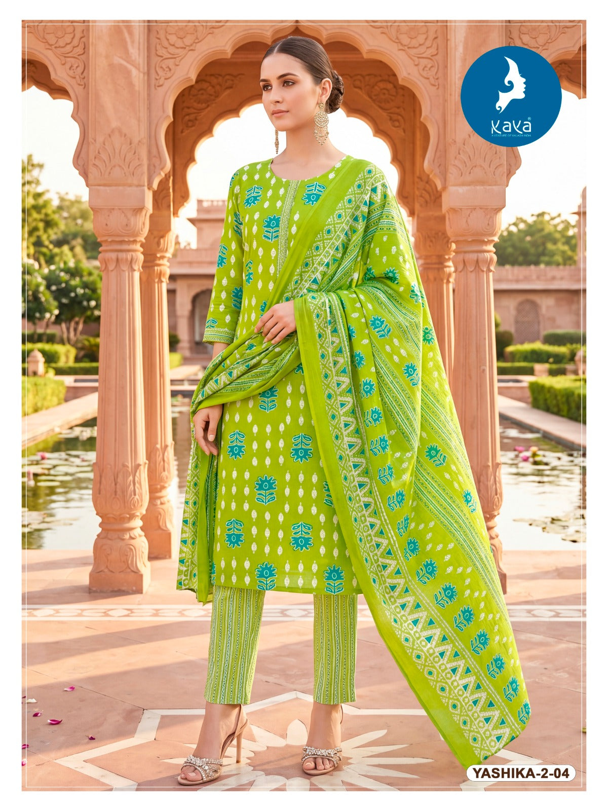 Kaya Yashika Vol 2 Cotton Printed Kurti Pant Dupatta Set