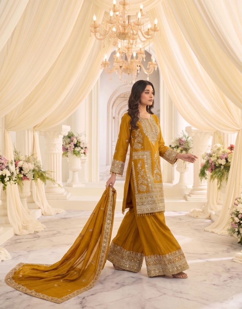 Kb Super Hit 3322 Chinon Ready-to-Wear Salwar Suit Set