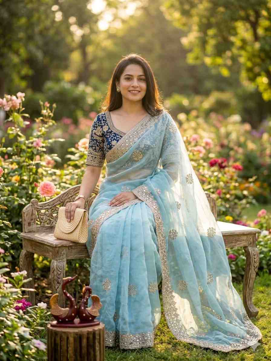 KC 2118 Satin Silk Saree - Amrah Wholesale