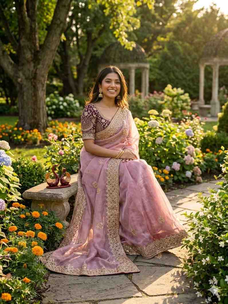 KC 2118 Satin Silk Saree - Amrah Wholesale