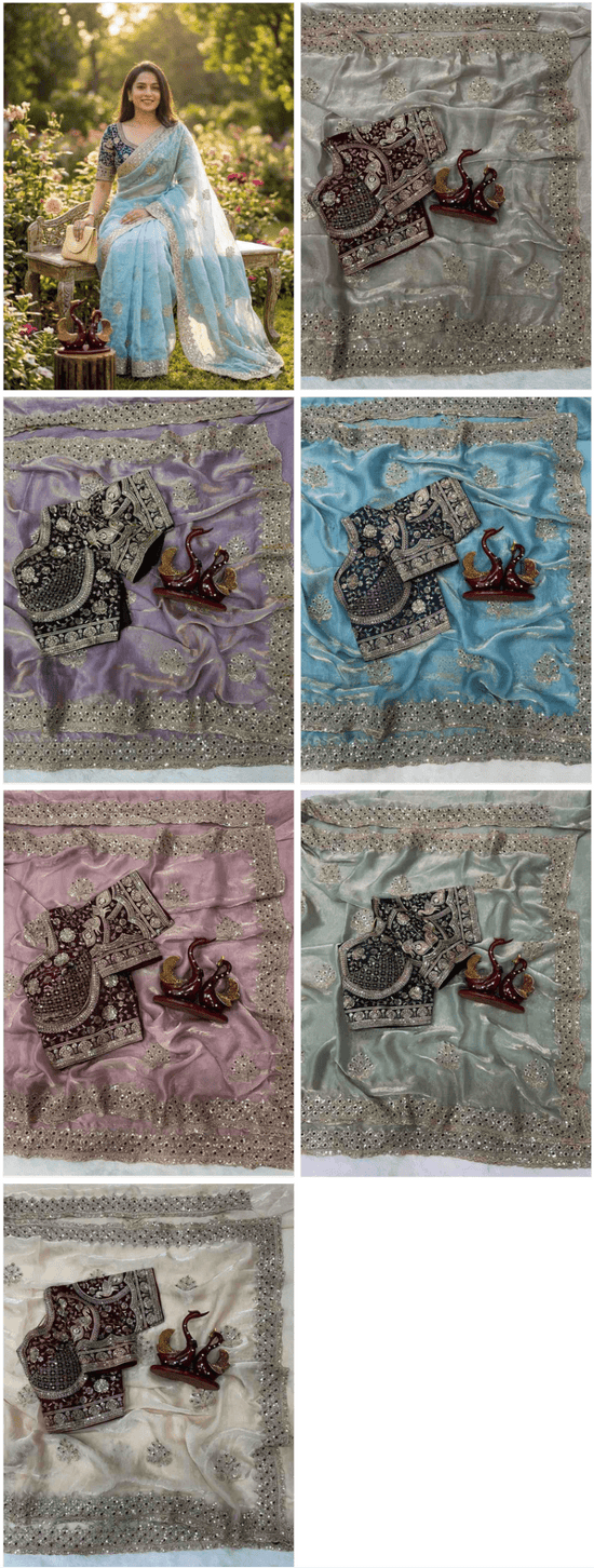 KC 2118 Satin Silk Saree - Amrah Wholesale
