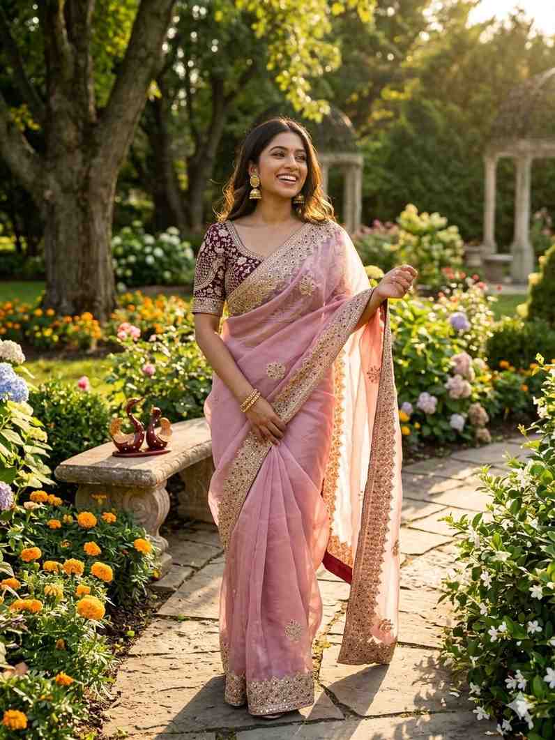 KC 2118 Satin Silk Saree - Amrah Wholesale