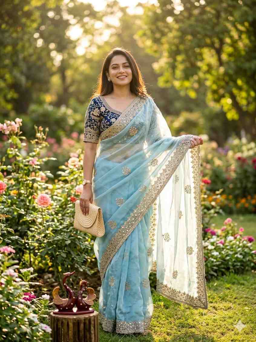 KC 2118 Satin Silk Saree - Amrah Wholesale