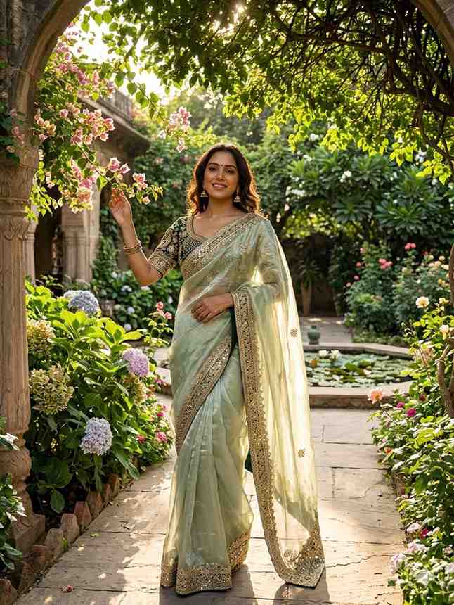 KC 2118 Satin Silk Saree - Amrah Wholesale