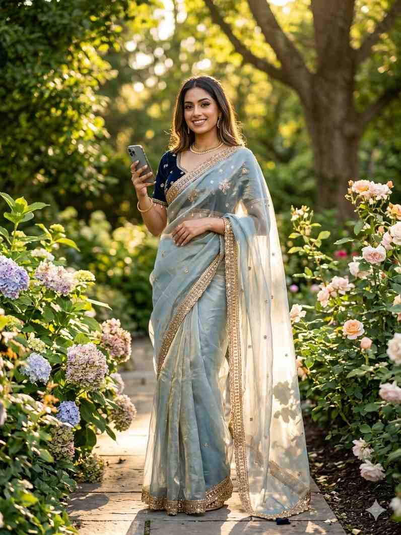 Amrah Wholesale Kc 213 Space Silk Sequence Worked Saree Collection