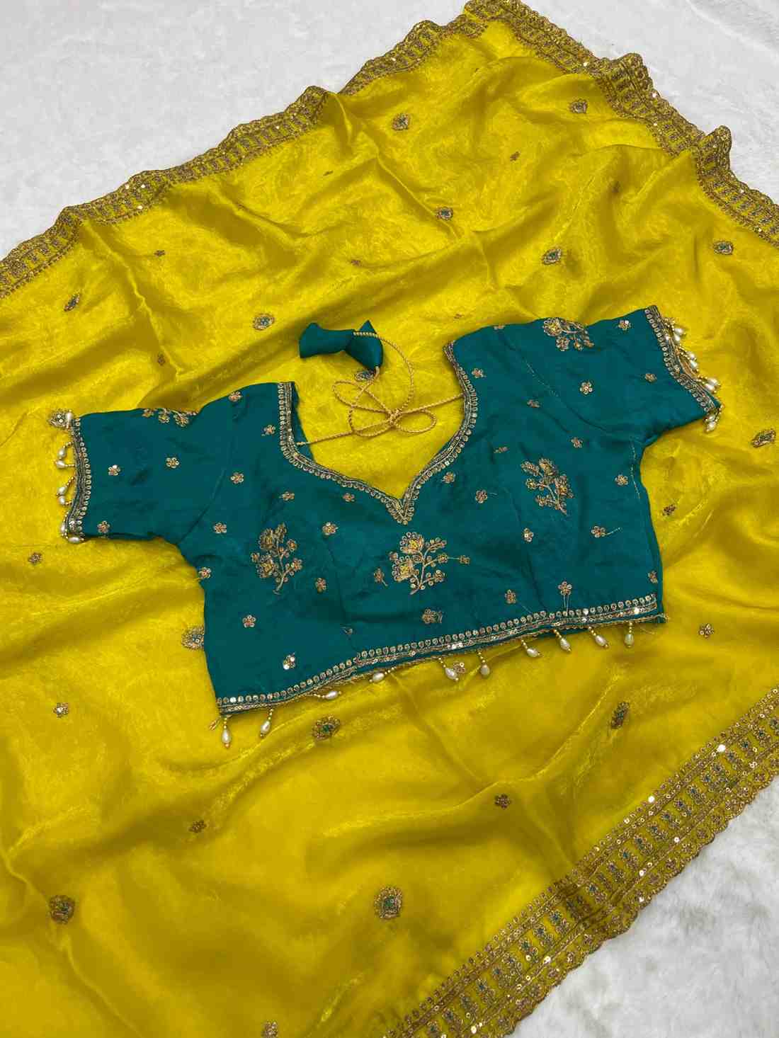 Amrah Wholesale Kc 213 Space Silk Sequence Worked Saree Collection