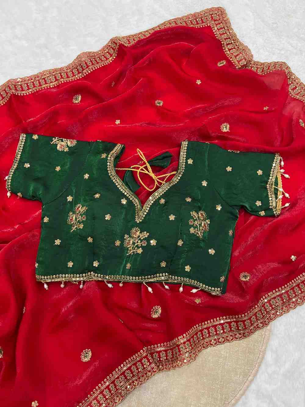 Amrah Wholesale Kc 213 Space Silk Sequence Worked Saree Collection