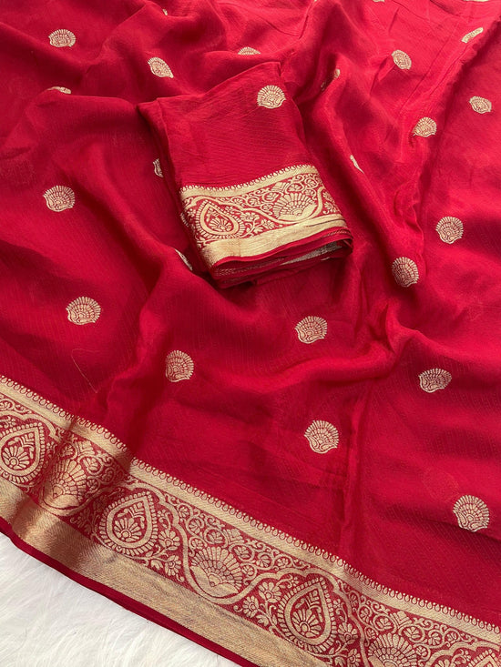 Kc 220 Pure Viscose Mysore Crepe Zari Weaving Saree - Amrah Wholesale
