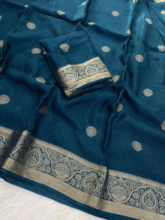 Kc 220 Pure Viscose Mysore Crepe Zari Weaving Saree - Amrah Wholesale