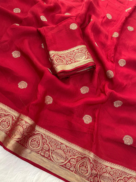 Kc 220 Pure Viscose Mysore Crepe Zari Weaving Saree