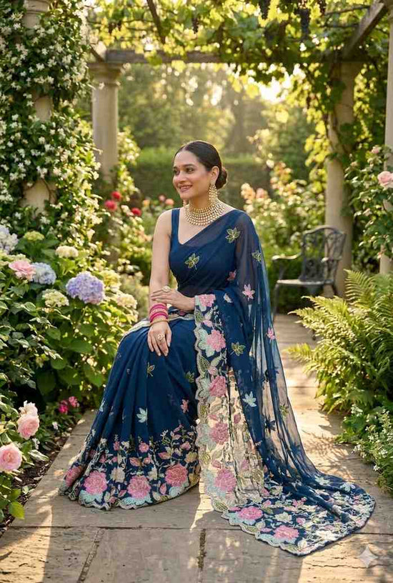 Kc 686 Soft Georgette Saree - Amrah Wholesale