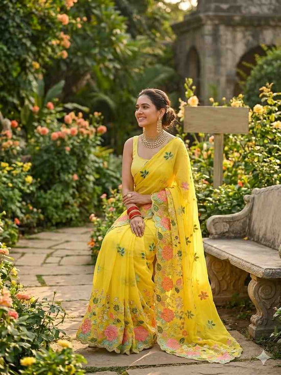 Kc 686 Soft Georgette Saree - Amrah Wholesale