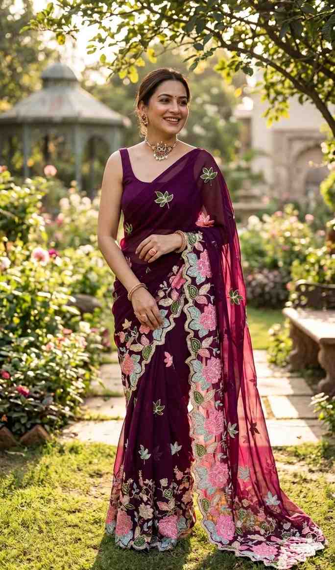 Kc 686 Soft Georgette Saree - Amrah Wholesale