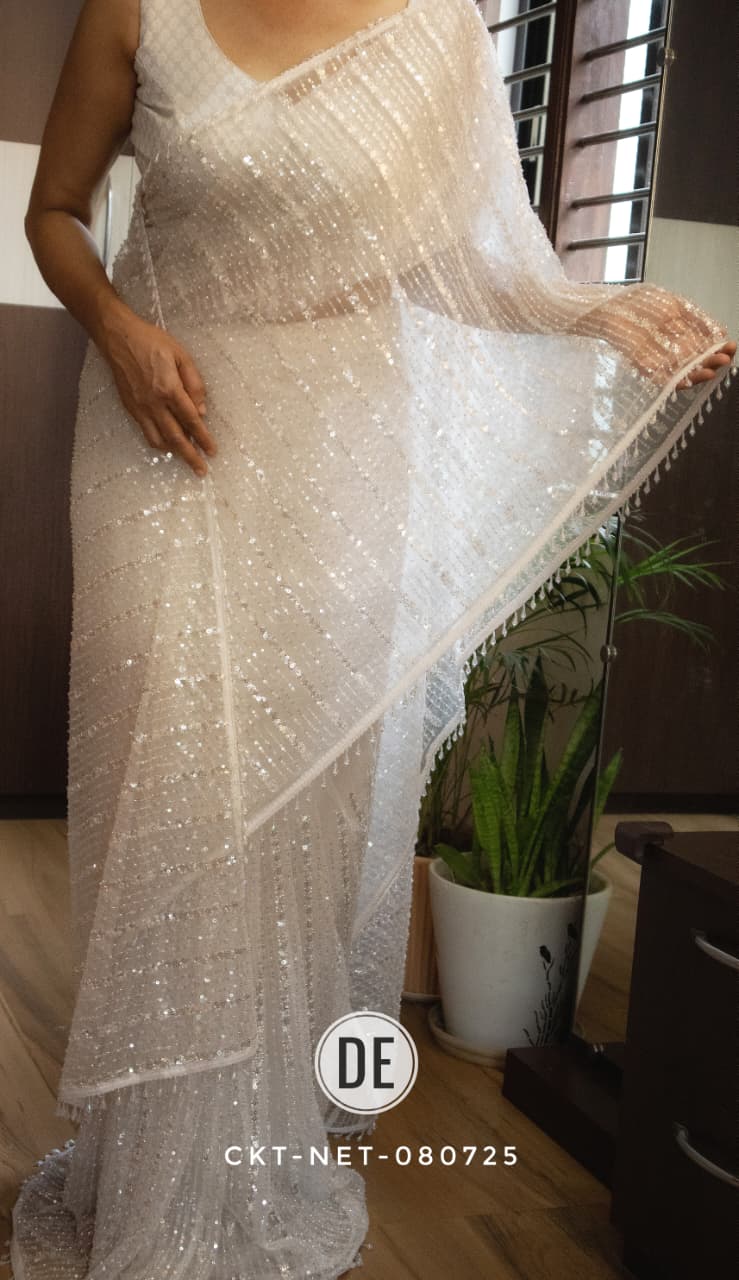 KC Beed 2 Soft Net Beads Work Premium Saree Collection