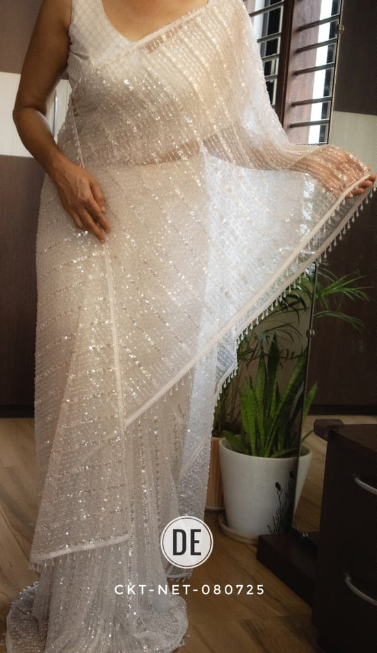 KC Beed 2 Soft Net Beads Work Premium Saree Collection