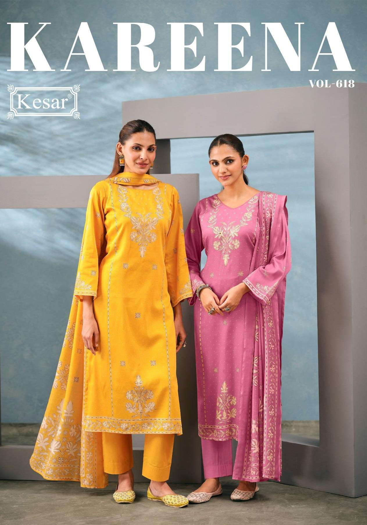 Kesar Kareena Vol 618 Pure Jam Satin Digital Printed Dress Material