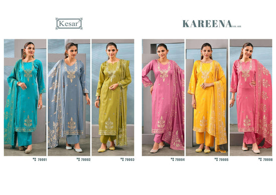 Kesar Kareena Vol 618 Pure Jam Satin Digital Printed Dress Material - Amrah Wholesale