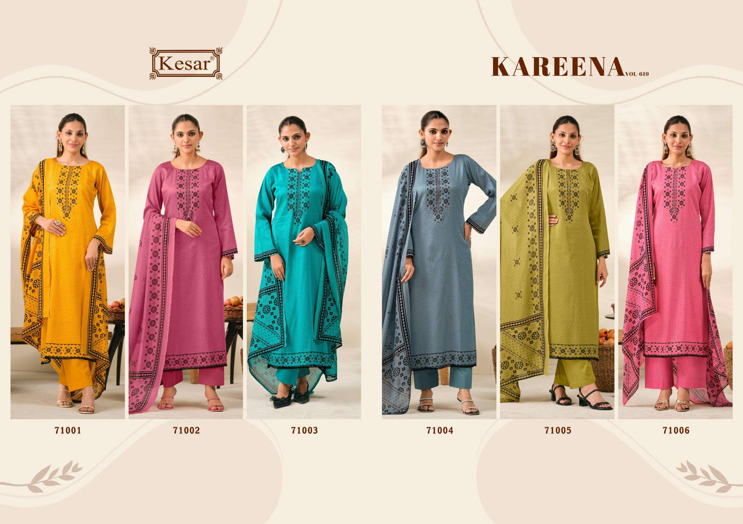 Kesar Kareena Vol 619 Pure Jam Satin Digital Printed Dress Material