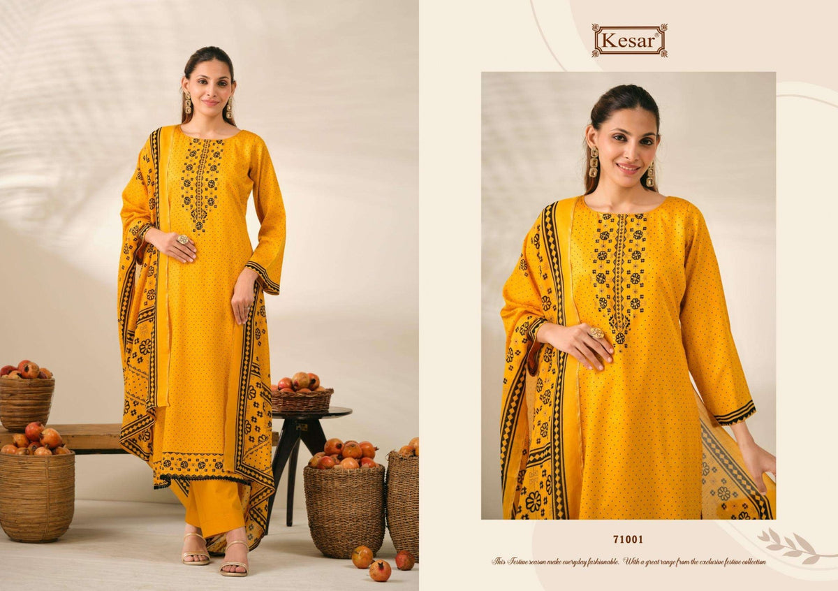 Kesar Kareena Vol 619 Pure Jam Satin Digital Printed Dress Material - Amrah Wholesale