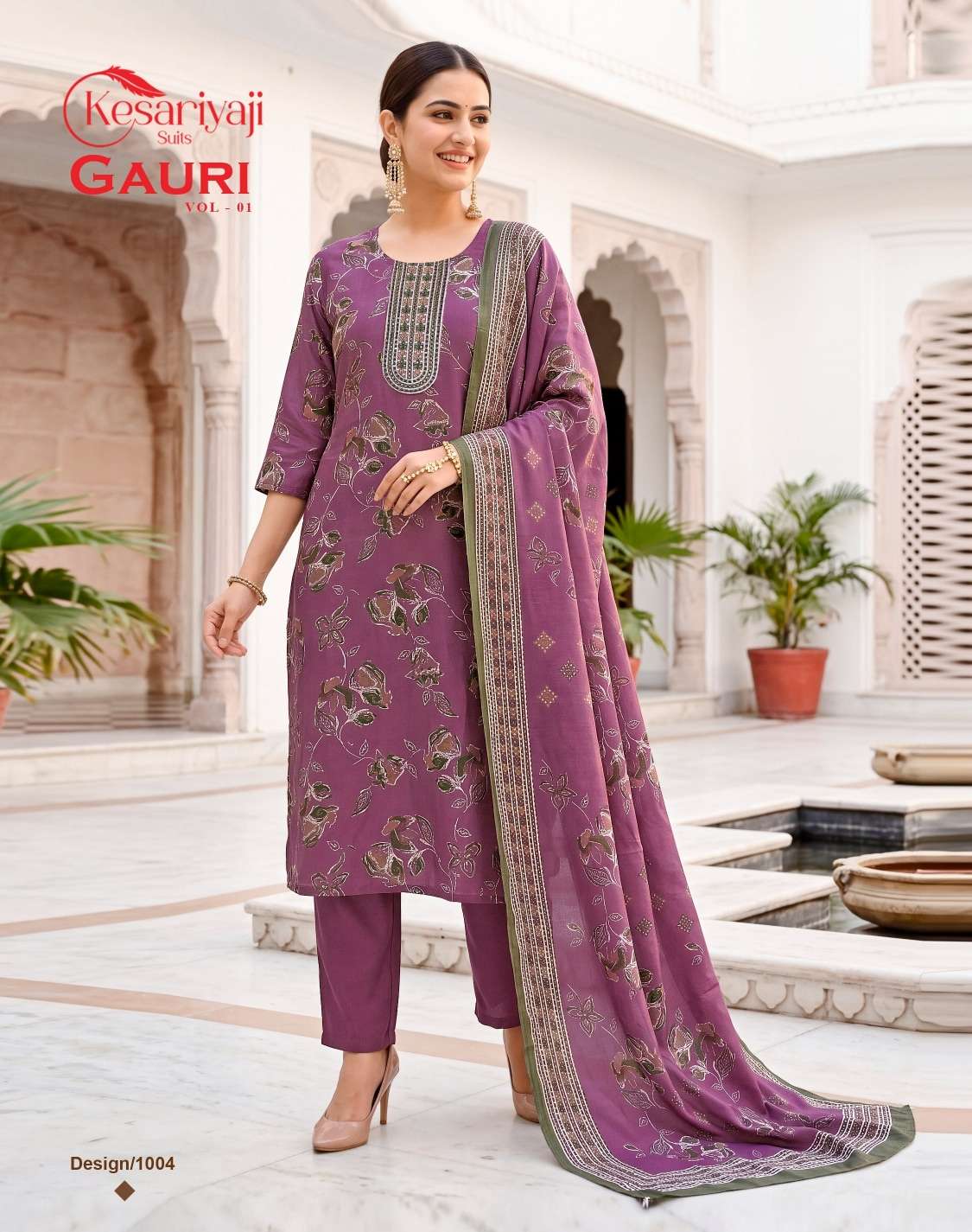 Kesariya Gauri Vol-1 Muslin Printed Salwar Suit Set