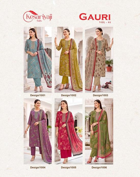 Kesariya Gauri Vol-1 Muslin Printed Salwar Suit