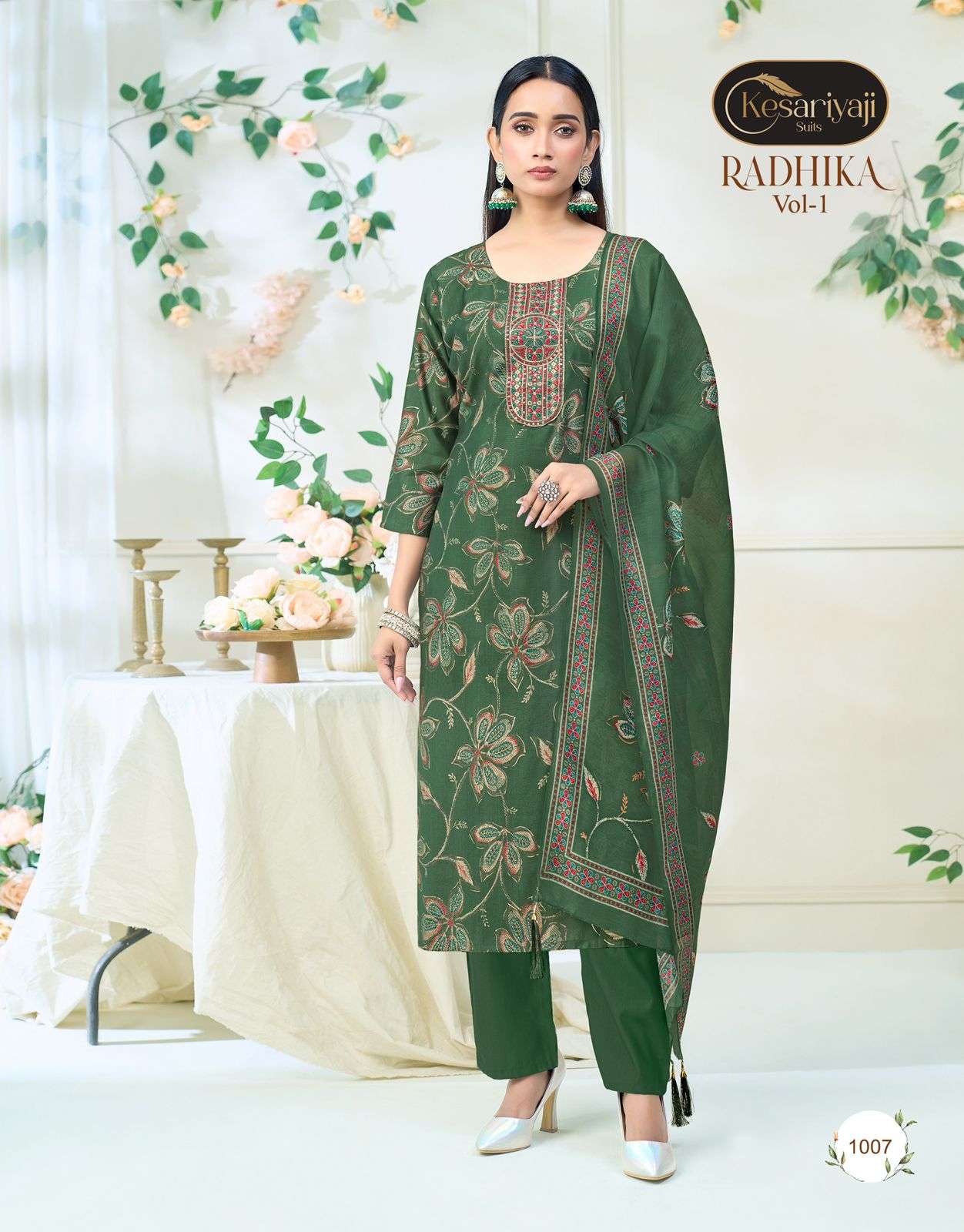 Kesariyа Radhika Vol-01 Vertican Embroidered Salwar Suit Set