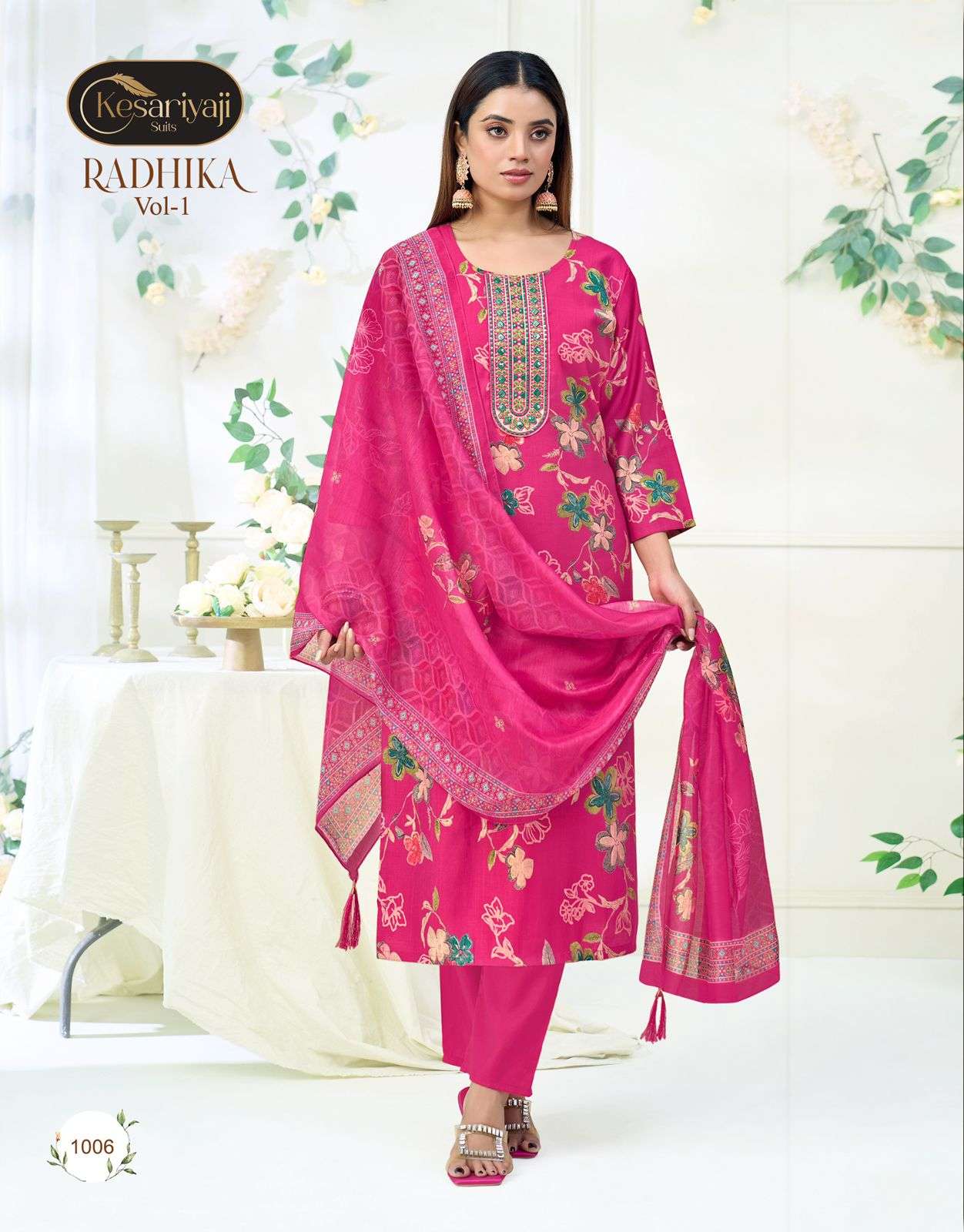 Kesariyа Radhika Vol-01 Vertican Embroidered Salwar Suit Set