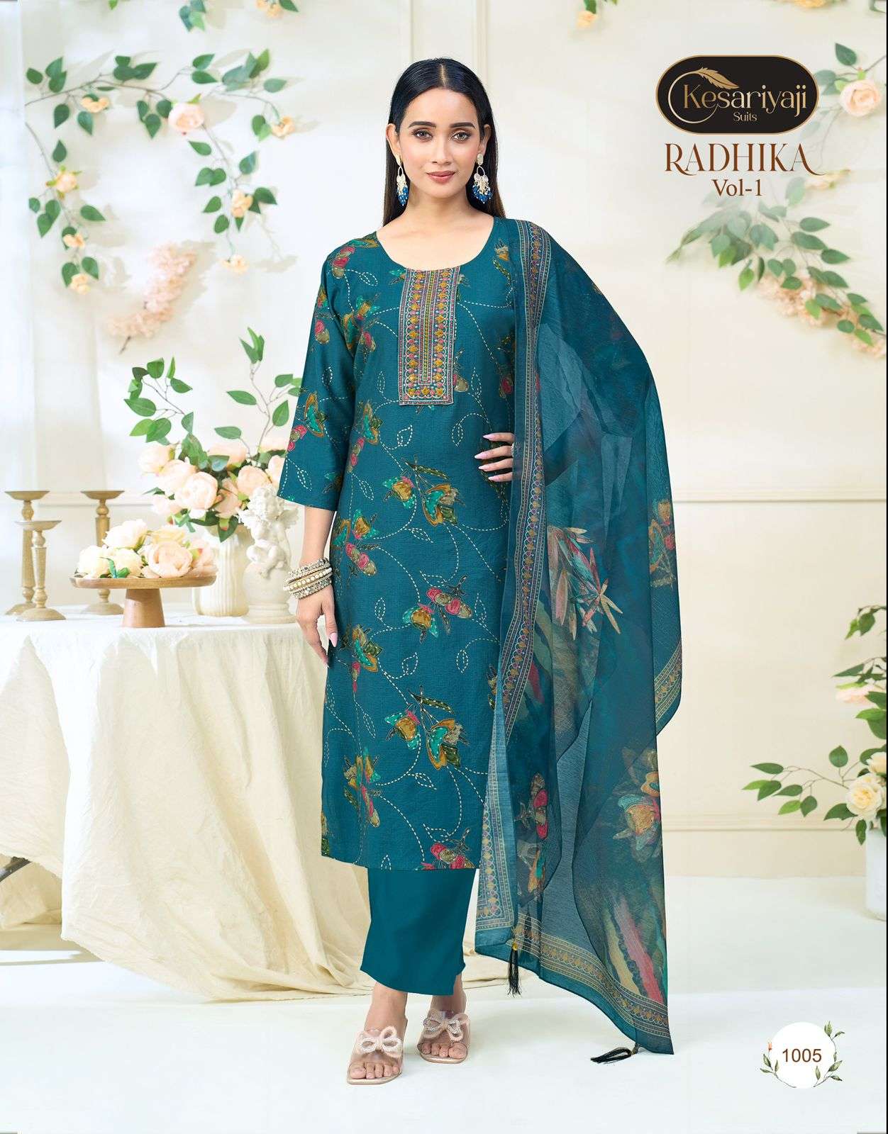 Kesariyа Radhika Vol-01 Vertican Embroidered Salwar Suit Set