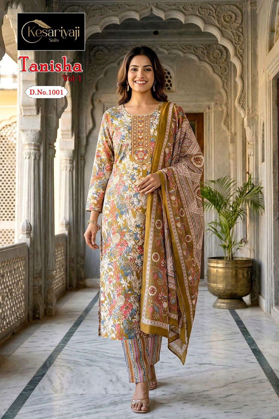 Kesariyaji Tanisha Vol 1 Dhabu Cotton Salwar Suit Set - Amrah Wholesale