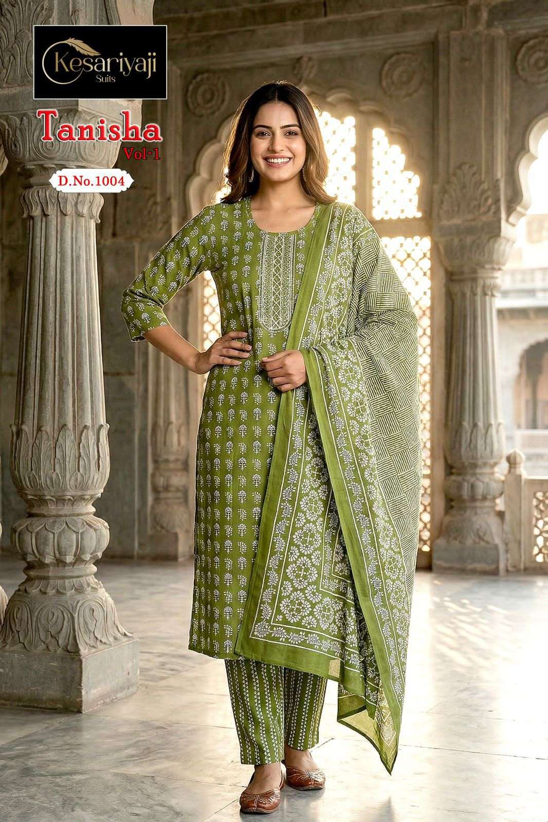 Kesariyaji Tanisha Vol 1 Dhabu Cotton Salwar Suit Set - Amrah Wholesale