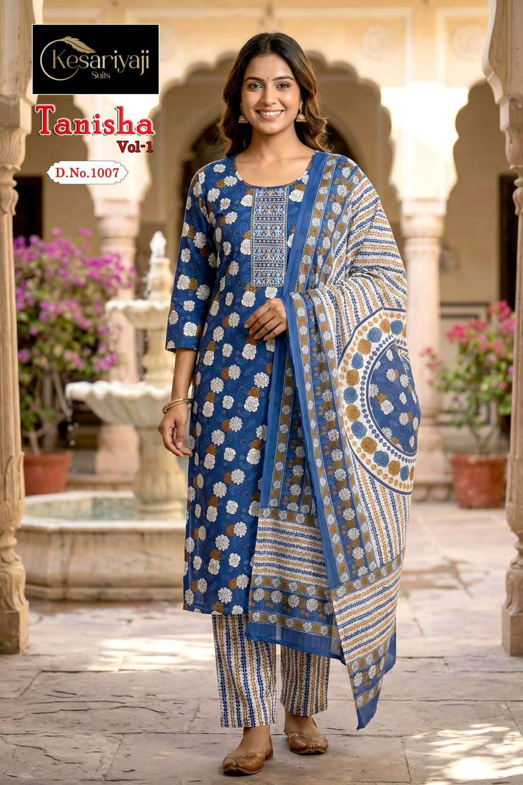Kesariyaji Tanisha Vol 1 Dhabu Cotton Salwar Suit Set - Amrah Wholesale
