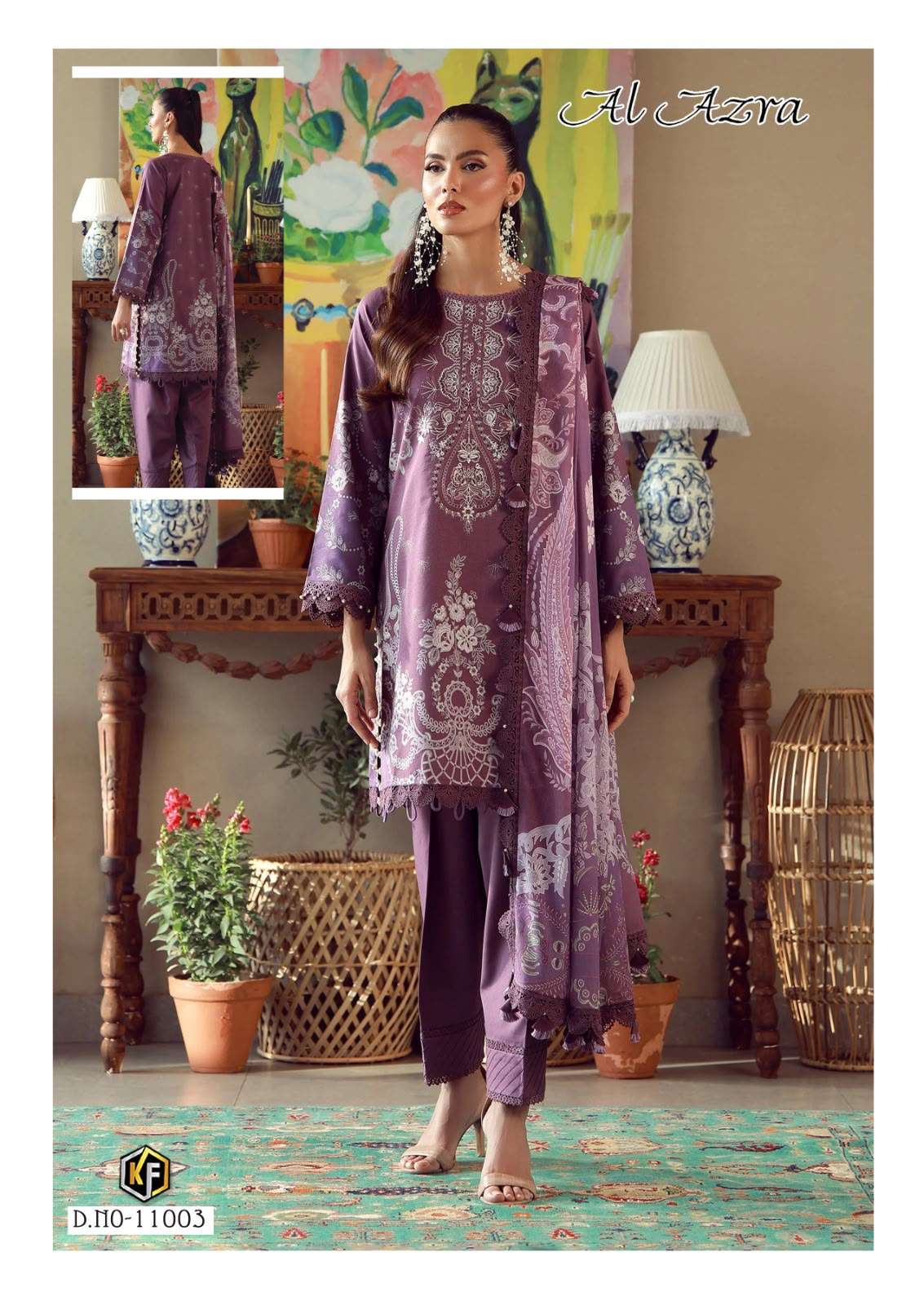 KEVAL FAB AL AZRA VOL-11 Cotton Printed Unstitched Pakistani Suit