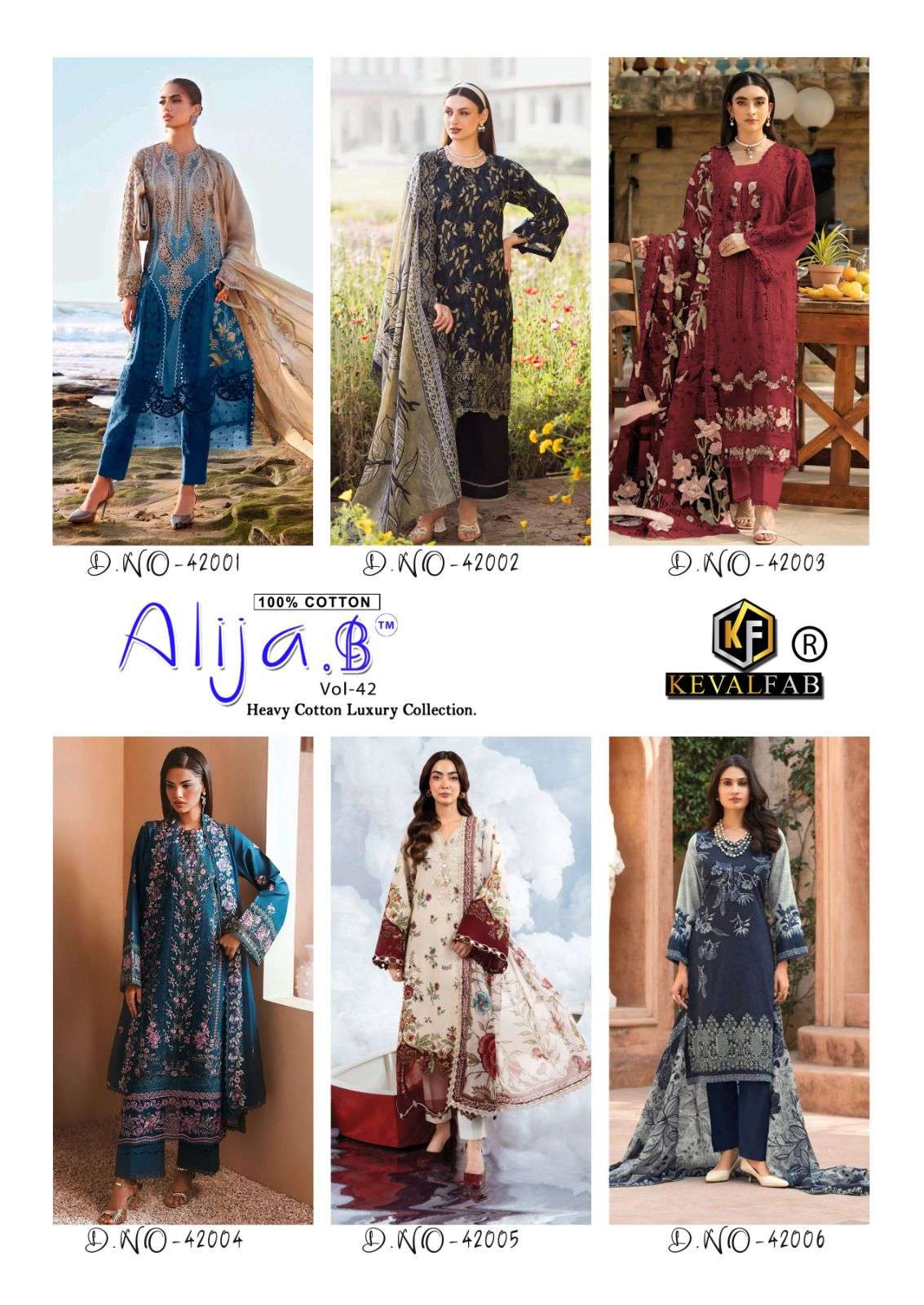 KEVAL FAB ALIJA B VOL-42 Cotton Printed Pakistani Suit