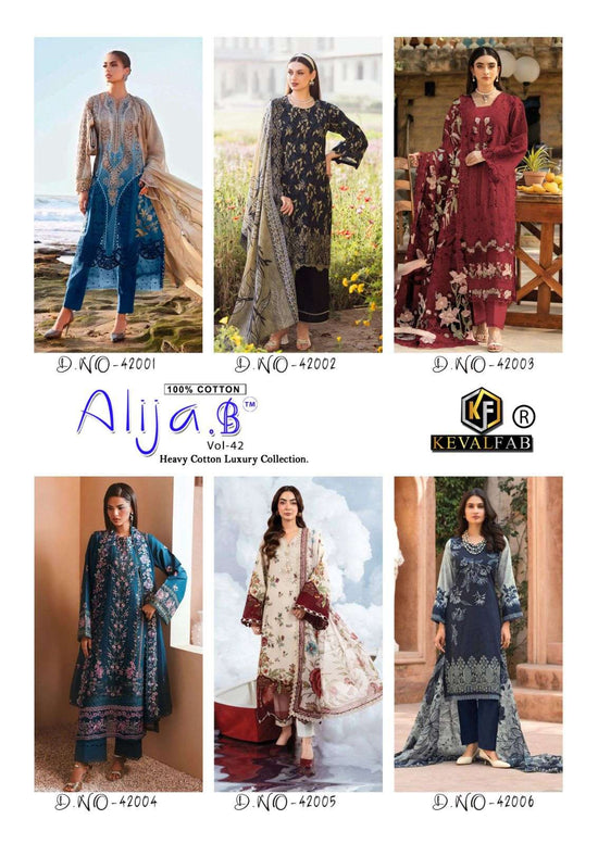 KEVAL FAB ALIJA B VOL-42 Cotton Printed Pakistani Suit