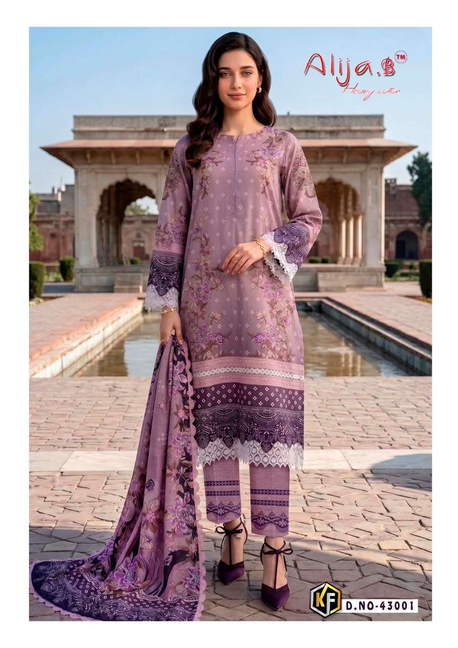 Keval Fab Alija B Vol-43 Lawn Cotton Printed Dress Material