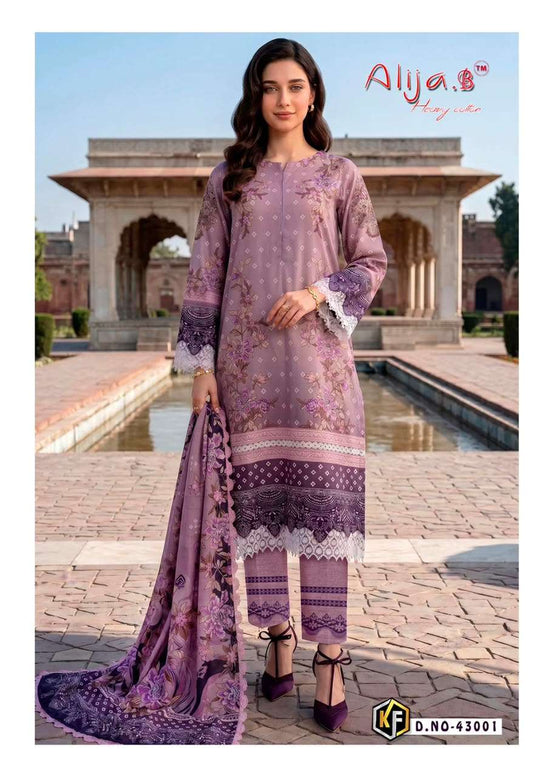 Keval Fab Alija B Vol-43 Lawn Cotton Printed Dress Material