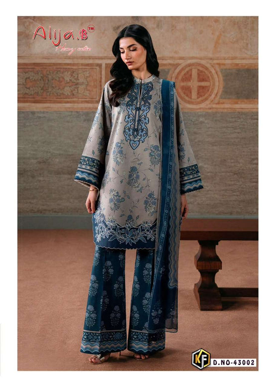 Keval Fab Alija B Vol-43 Lawn Cotton Printed Dress Material