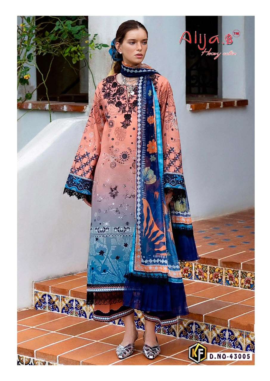 Keval Fab Alija B Vol-43 Lawn Cotton Printed Dress Material
