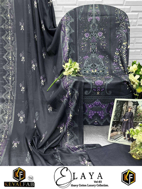KEVAL FAB ELAYA VOL-3 Lawn Cotton Printed Pakistani Suit Set