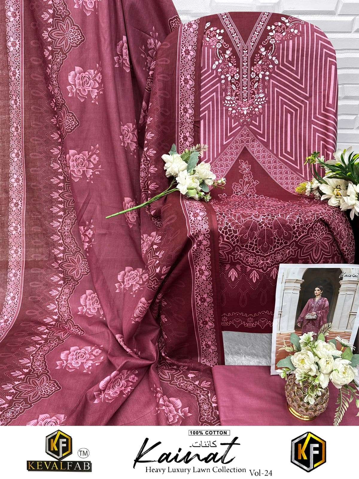 KEVAL FAB KAINAT VOL-24 Cotton Printed Salwar Suit Set