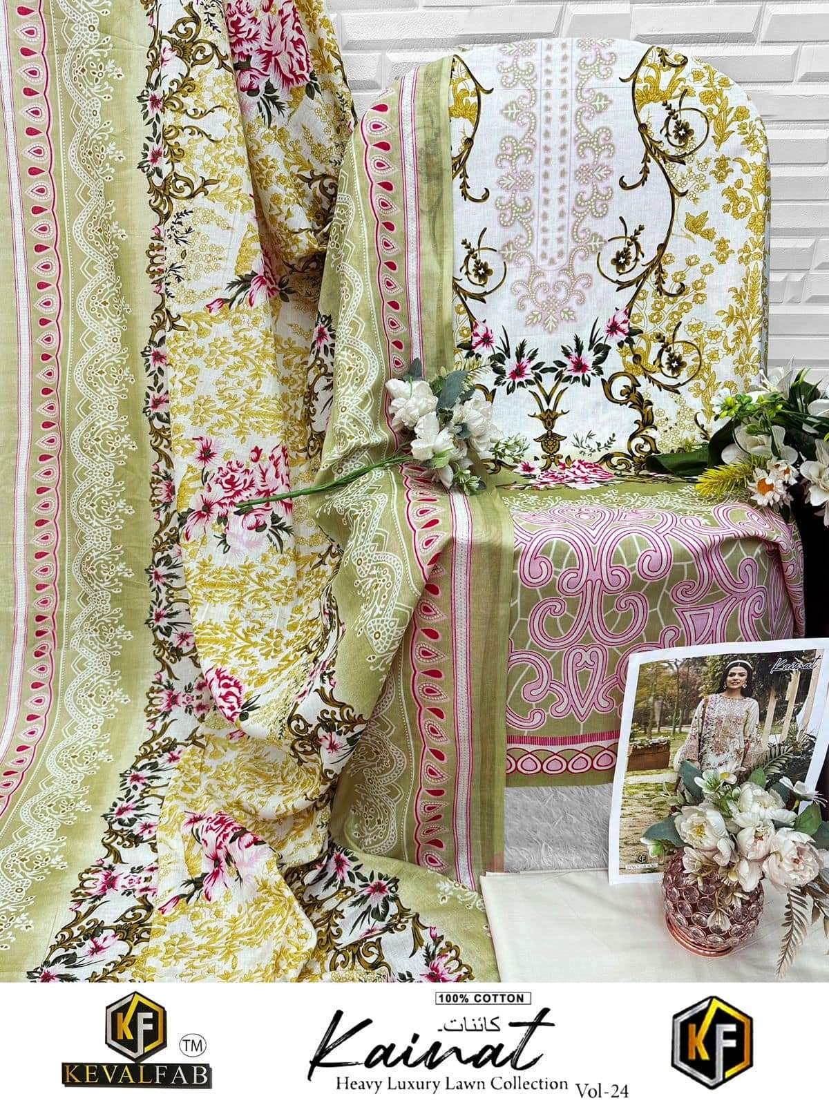 KEVAL FAB KAINAT VOL-24 Cotton Printed Salwar Suit Set