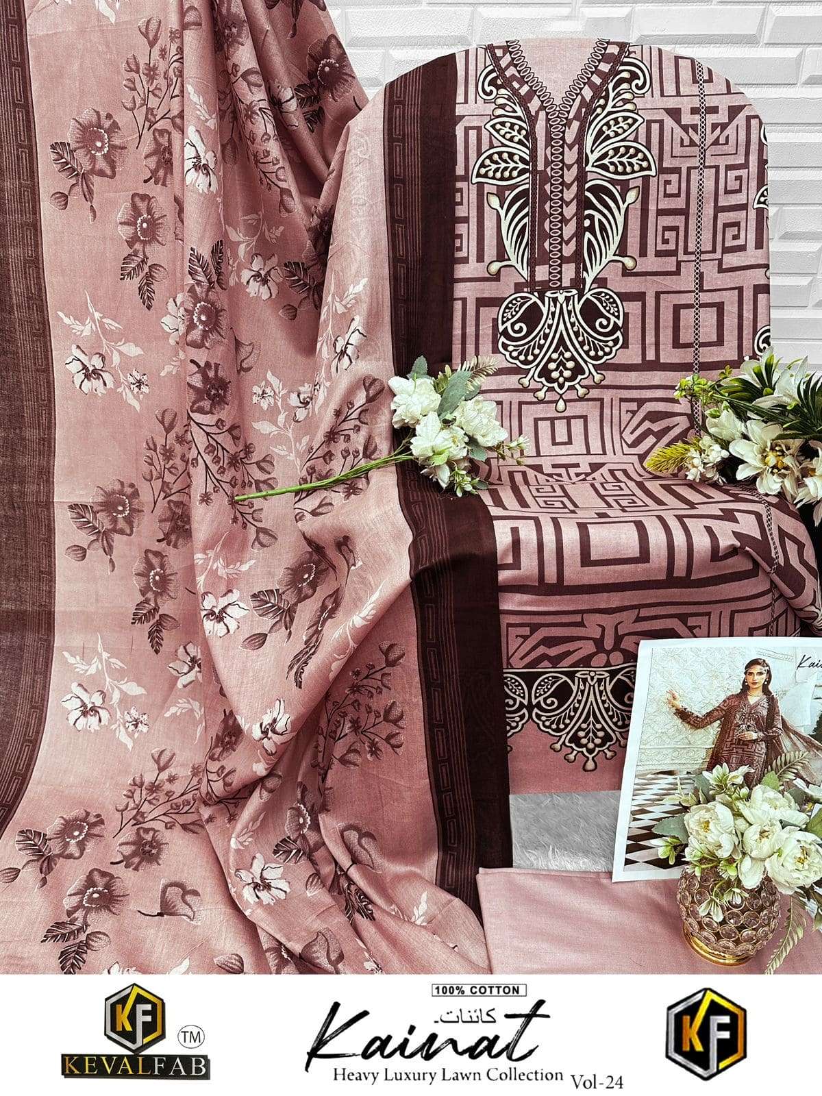 KEVAL FAB KAINAT VOL-24 Cotton Printed Salwar Suit Set