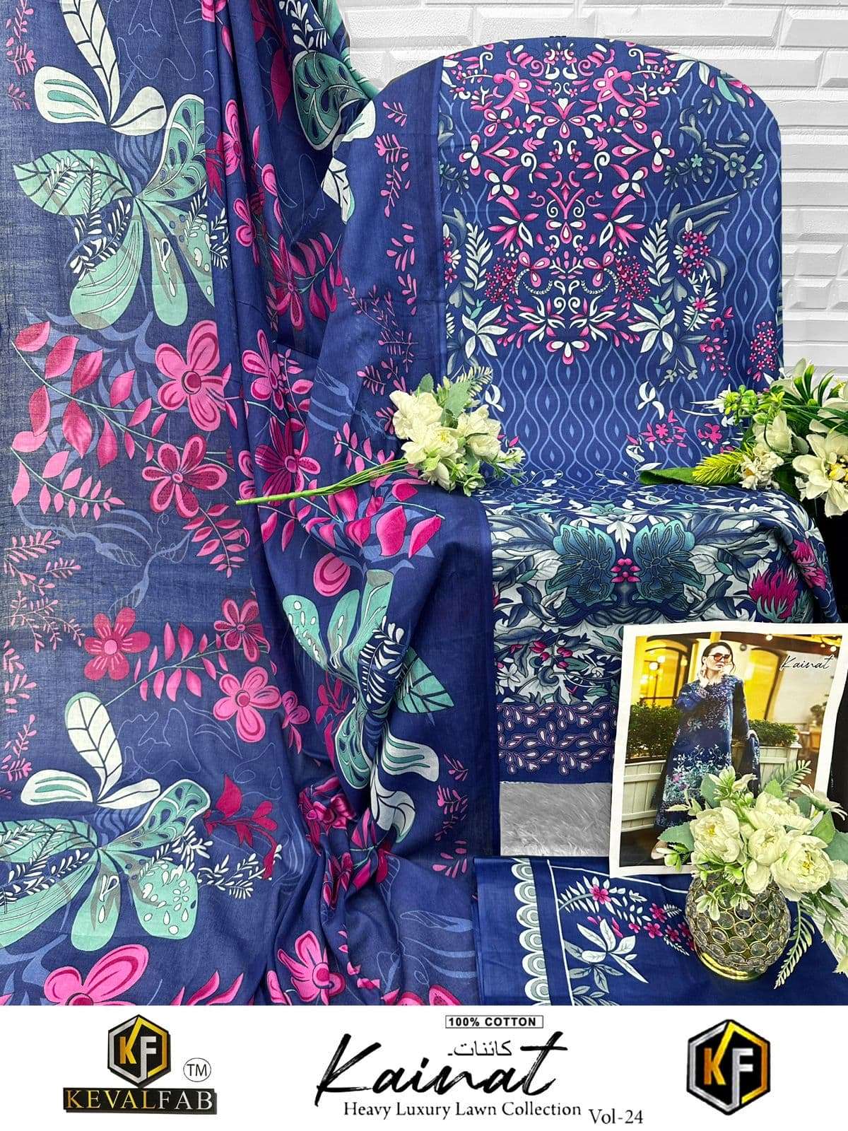 KEVAL FAB KAINAT VOL-24 Cotton Printed Salwar Suit Set