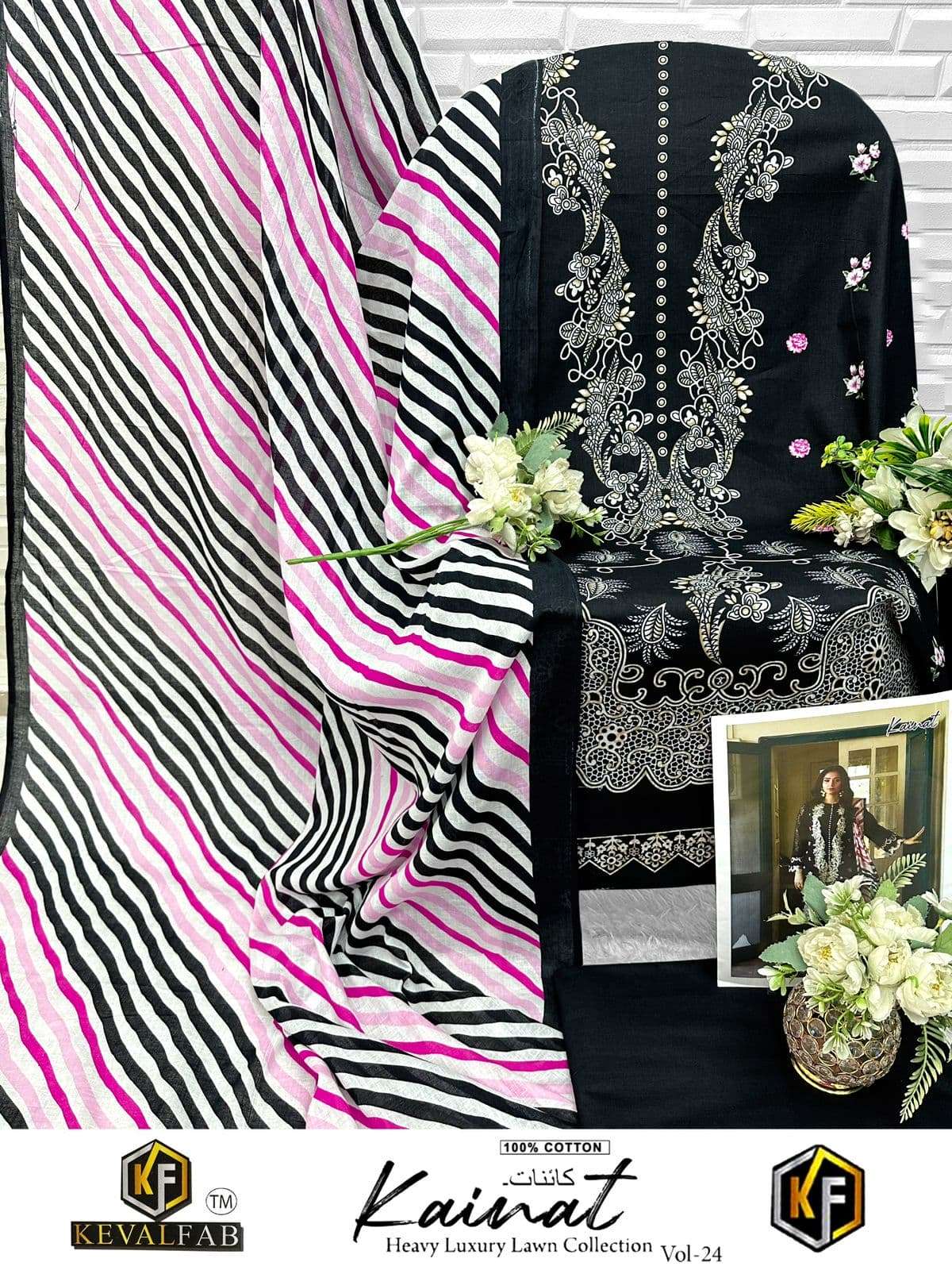KEVAL FAB KAINAT VOL-24 Cotton Printed Salwar Suit Set