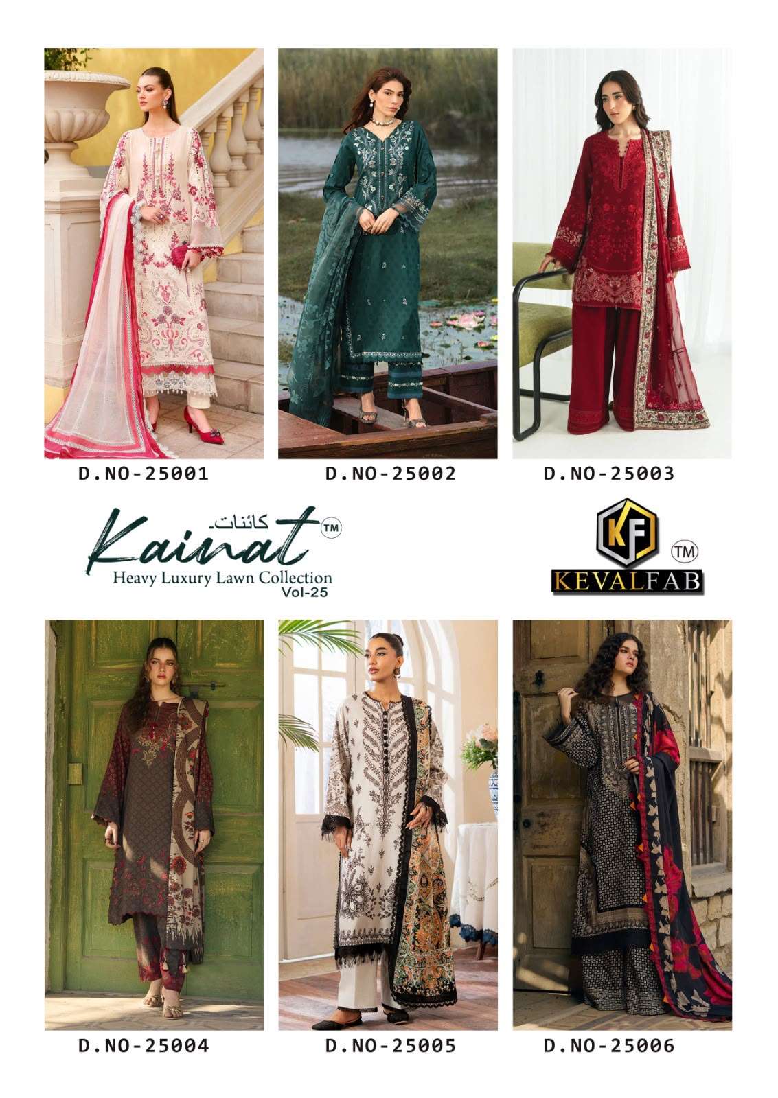 KEVAL FAB KAINAT VOL-25 Cotton Printed Unstitched Pakistani Suit - Amrah Wholesale