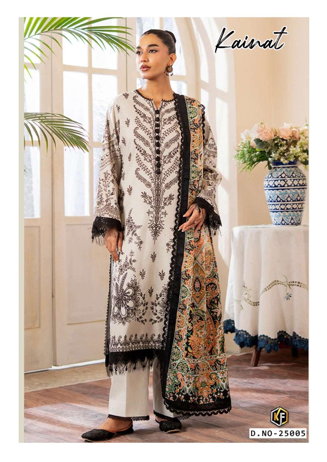 KEVAL FAB KAINAT VOL-25 Cotton Printed Unstitched Pakistani Suit - Amrah Wholesale